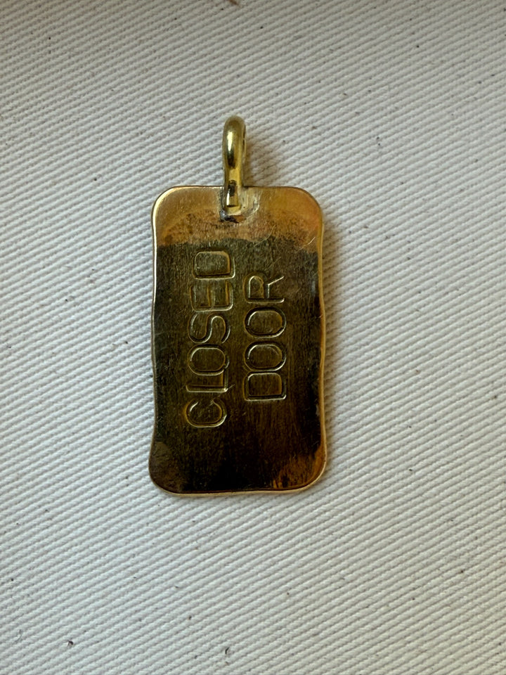 Placa de Bronce Closed Door