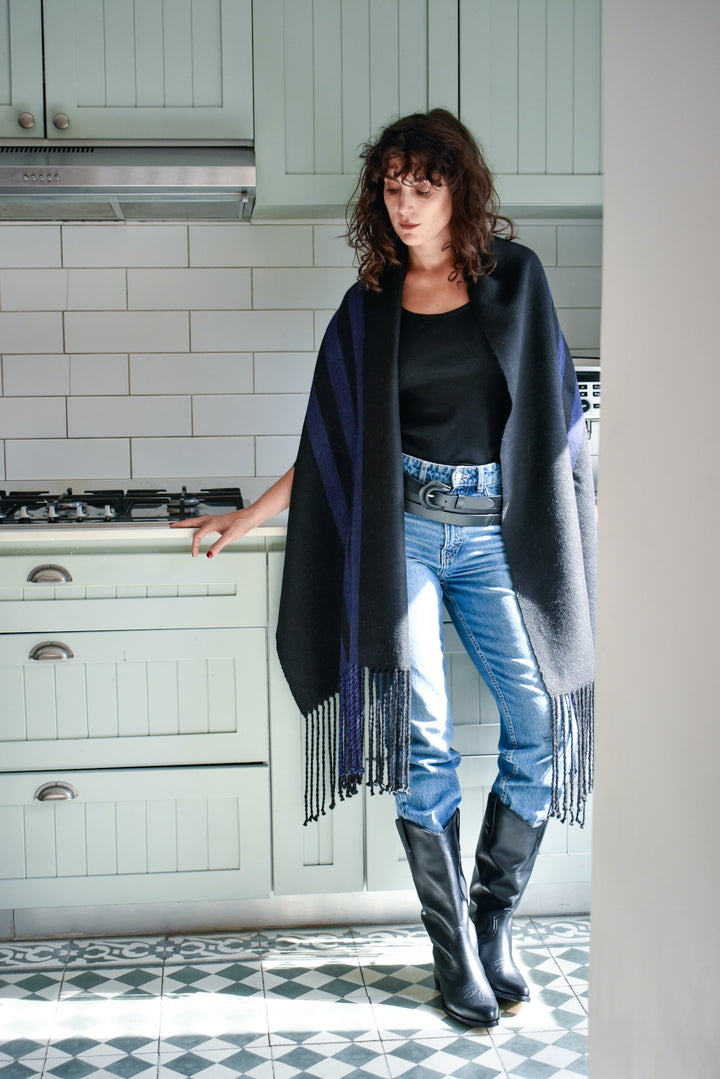 Echarpe Alpaca Azul AW 25