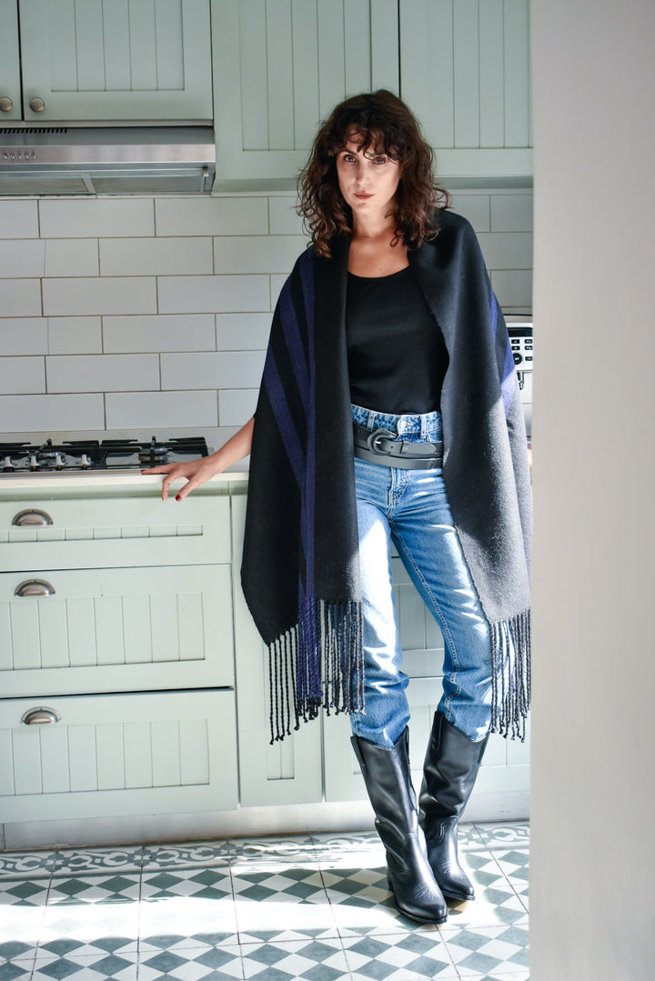Echarpe Alpaca Azul AW 25